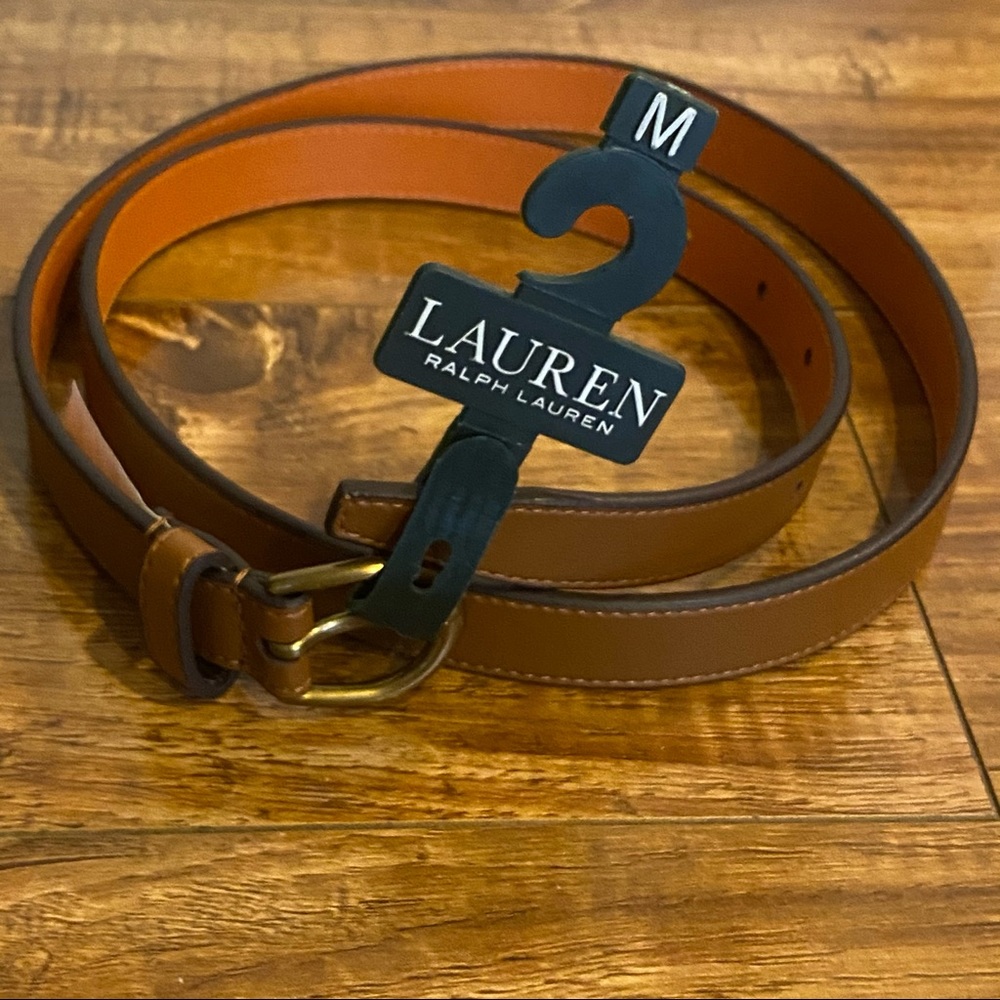 NWOT Lauren Ralph Lauren Skinny Leather Belt